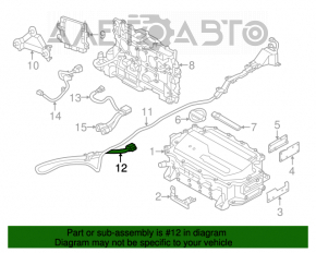 Cablu de alimentare gros Nissan Leaf 11-12