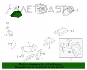 Panoul de instrumente superioare pentru Nissan Leaf 13-17, negru