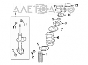 Suport amortizor față stânga Infiniti FX35 FX45 03-08 nou aftermarket GSP