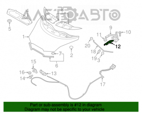 Capota capotei stânga Nissan Leaf 11-12