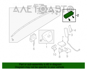 Подушка безопасности airbag пассажирская в торпеде Nissan Murano Z51