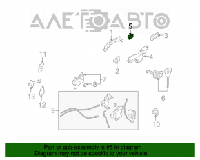 Capacul mânerului exterior stânga față Subaru Forester 08-13 SH