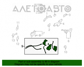 Замок двери передней левой Subaru Forester 08-13 SH