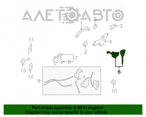 Bucșă de blocare față stânga Subaru Forester 08-13 SH cu cheie