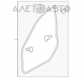 Garnitura portiera dreapta fata Subaru Forester 08-13 SH nou original OEM