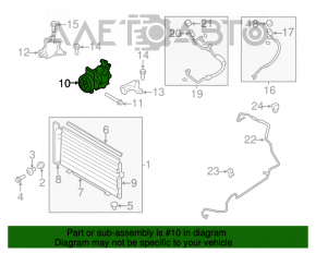 Radiatorul condensatorului de aer condiționat pentru Subaru Forester 08-13 SH este zdrobit.