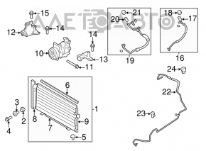 Radiatorul de aer condiționat al condensatorului pentru Subaru Forester 08-13 SH, nou, neoriginal, KOYORAD.