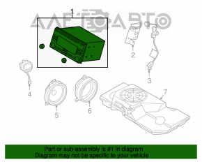 Магнитофон радио проигрыватель Subaru Forester 08-13 SH