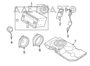 Магнитофон радио проигрыватель Subaru Forester 08-13 SH