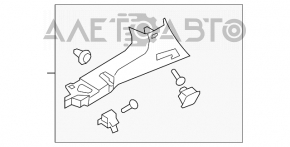 Накладка задней стойки левая Subaru Forester 08-13 SH серая