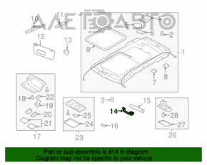 Ручка потолка левая Subaru Forester 08-13 SH серая