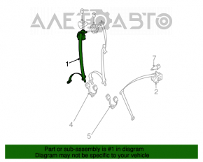 Centura de siguranță din spate dreapta pentru Subaru Forester 08-13 SH, culoare neagră