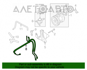 Furtun de presiune înaltă pentru direcția asistată Subaru Forester 08-13 SH