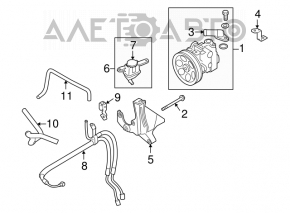 Furtun de presiune înaltă pentru direcția asistată Subaru Forester 08-13 SH