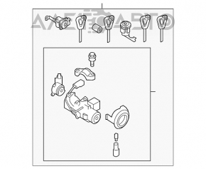 Blocarea de aprindere a Subaru Forester 08-13 SH cu cheie