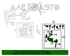 Blocarea de aprindere a Subaru Forester 08-13 SH cu cheie