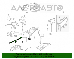 Capacul genunchiului șoferului Suzuki Kizashi 10-15 bej