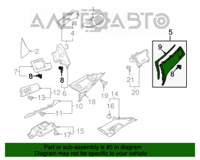 Capacul panoului frontal al pasagerului pentru conducta de aer Suzuki Kizashi 10-15 bej