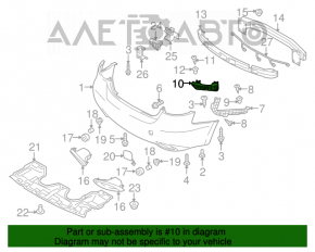 Suportul pentru bara spate stânga interior Suzuki Kizashi 10-15