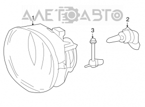 Farul de ceață dreapta pentru Lexus ES330 05-06, nou, original OEM