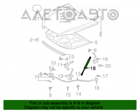 Amortizorul capotei pentru Lexus ES300 ES330