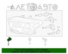 Клипса фары левая Lexus RX300 98-03