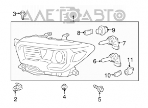 Клипса фары левая Lexus RX300 98-03