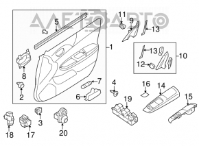 Обшивка двери карточка передняя правая Subaru Forester 08-13 SH