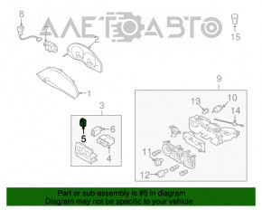 Butonul de control al iluminării pentru Subaru Forester 08-13 SH