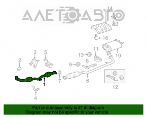 Tubul de admisie cu catalizator pentru Toyota Camry v40 hibrid