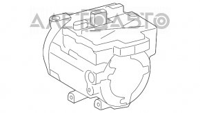 Compresorul de aer condiționat pentru Toyota Highlander 08-10 hibrid.