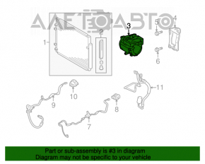 Compresorul de aer condiționat pentru Toyota Highlander 08-10 hibrid.