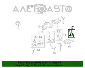 Capacul suportului de bord din dreapta pentru Toyota Camry V40 gri