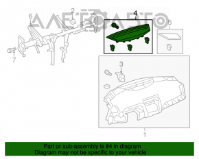 Capacul de bord superior pentru Toyota Camry v40 gri.