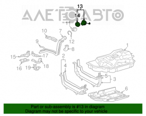 Capacul gurii de umplere a rezervorului de combustibil al Toyota Camry v40 hibrid.