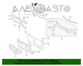 Garnitura grilei stergatoarelor dreapta Toyota Camry v40