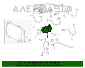 Compresorul de aer condiționat al Toyota Camry v40 3.5