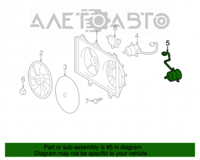 Motorul ventilatorului de răcire stânga pentru Toyota Avalon 05-12.