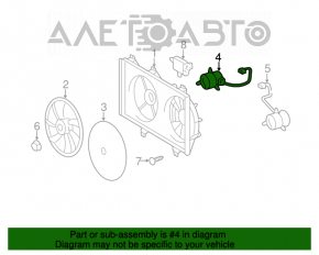 Motorul ventilatorului de răcire dreapta pentru Lexus ES350 07-12, de dimensiuni mici.