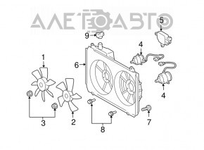 Motor ventilator de racire dreapta Lexus RX400h 06-09 nou original OEM