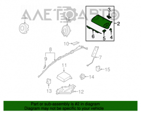 Airbagul de pasager asamblat pentru Mazda CX-7 06-09