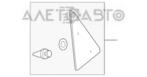 Capac triunghiular pentru ușa din spate stânga Mazda CX-7 06-09