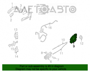 Blocare ușă spate dreapta Suzuki Kizashi 10-15