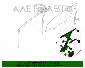 Geam electric cu motor, față stânga, Suzuki Kizashi 10-15