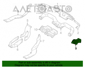 Conducta de aerisire dreapta bej pentru Suzuki Kizashi 10-15