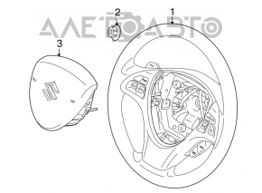 Volan gol Suzuki Kizashi 10-15, cauciuc, negru, complet