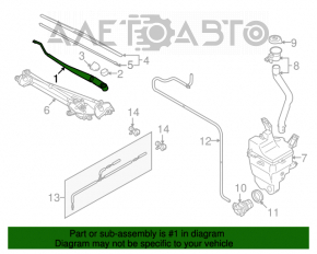 Frânghie de ștergător dreapta pentru Suzuki Kizashi 10-15