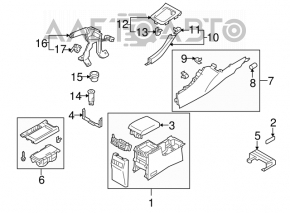 Capacul schimbatorului de viteze al cutiei de viteze Suzuki Kizashi 10-15