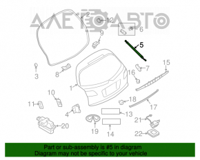 Амортизатор двери багажника левый Infiniti FX35 FX45 03-08