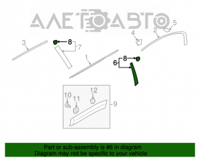 Panoul lateral al ușii față sau spate dreapta pentru Subaru Outback 10-14